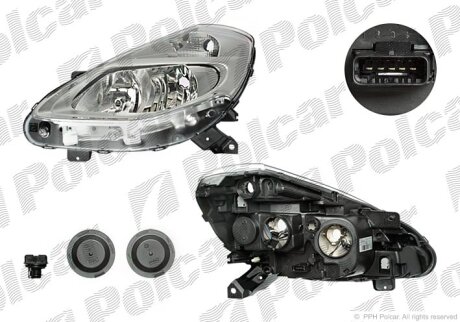 Фара основная правая Polcar 606410-E