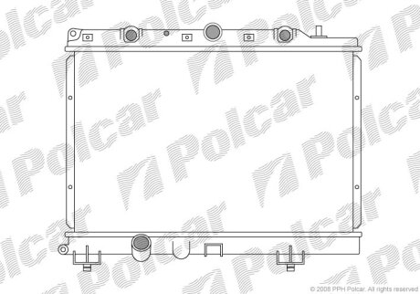 Радиатор охлаждения двигателя Polcar 632008-2