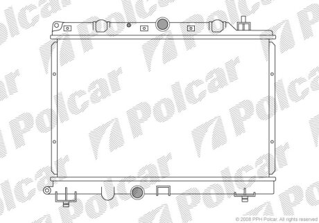 Радиатор охлаждения двигателя Polcar 634008-2