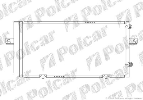 Конденсер, радиатор кондиционера Polcar 6375K8C1