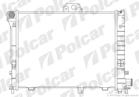 Радиатор охлаждения двигателя Polcar 652008-3