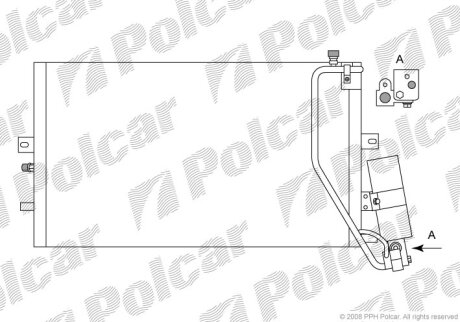 Конденсер, радиатор кондиционера Polcar 6523K8C2