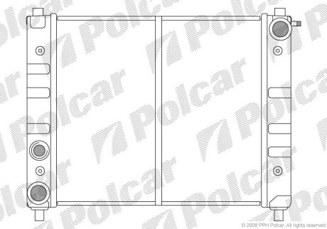 Радиатор охлаждения двигателя Polcar 671108-0