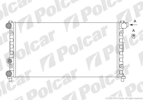 Радиатор охлаждения двигателя Polcar 671108A1