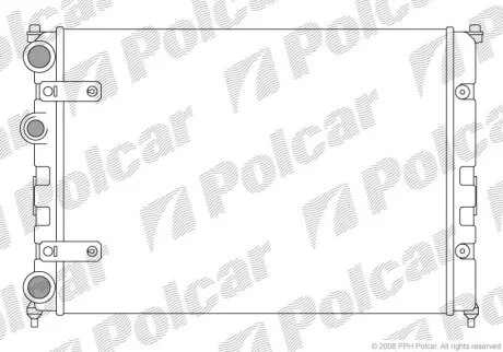 Радиатор охлаждения двигателя Polcar 671308-1