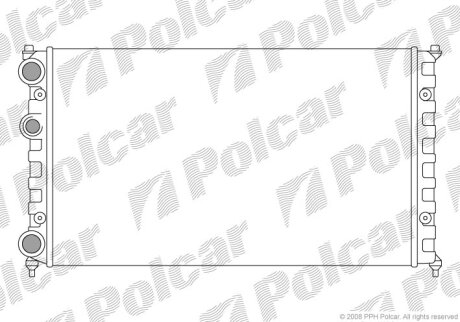 Радиатор охлаждения двигателя Polcar 671308-6