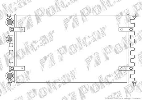 Радиатор охлаждения двигателя Polcar 671308A2