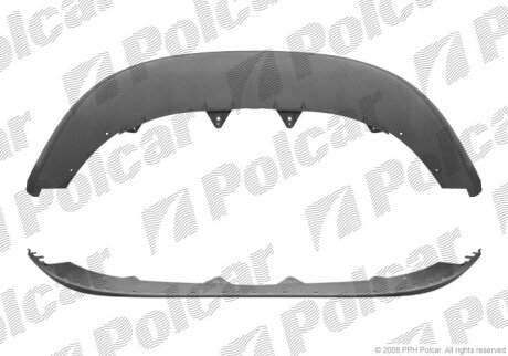 Спойлер бампера переднего Polcar 672425