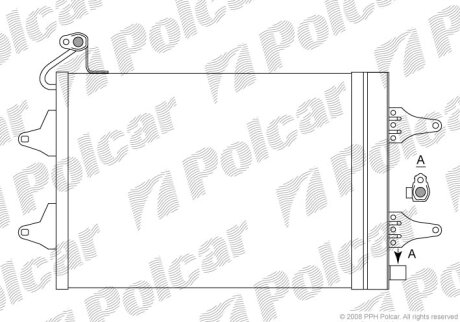 Конденсер, радиатор кондиционера Polcar 6913K8C1S