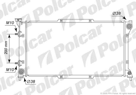 Радиатор охлаждения двигателя Polcar 7206082K