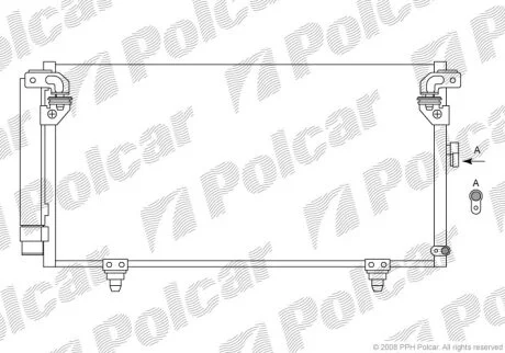 Радиатор кондиционера (Конденсатор) Polcar 7208K8C1