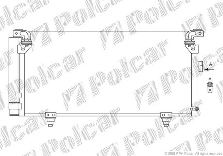 Радиатор кондиционера (Конденсатор) Polcar 7208K8C2