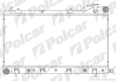 Радиатор охлаждения двигателя Polcar 721108-2