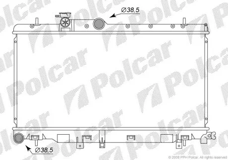 Радиатор охлаждения двигателя Polcar 7213081K
