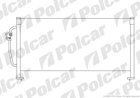 Конденсер, радиатор кондиционера Polcar 7240K8C1