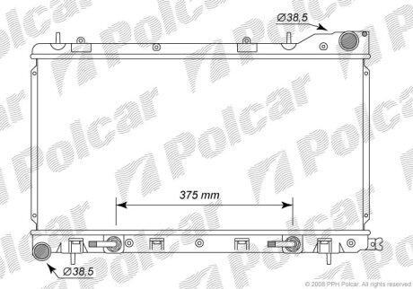 Радиатор охлаждения двигателя Polcar 7241081K