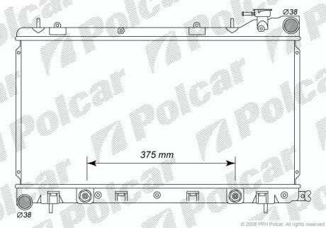 Радиатор охлаждения двигателя Polcar 7241082K