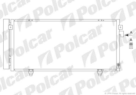 Конденсер, радиатор кондиционера Polcar 7242K8C1