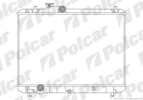 Радиатор охлаждения двигателя Polcar 742308-1