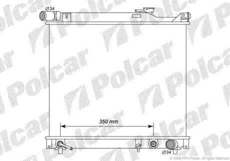 Радиатор двигателя Polcar 742408-5