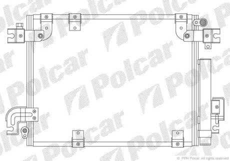 Конденсер, радиатор кондиционера Polcar 7424K8C3