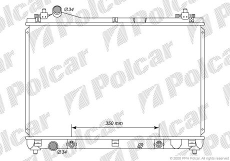 Радиатор охлаждения двигателя Polcar 742608-2