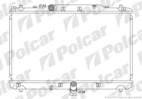 Радиатор охлаждения двигателя Polcar 7435084K