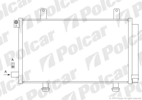 Конденсер, радиатор кондиционера Polcar 7435K81K