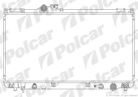 Радиатор охлаждения двигателя Polcar 801008-1