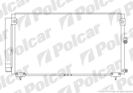 Конденсер, радиатор кондиционера Polcar 8010K8C1