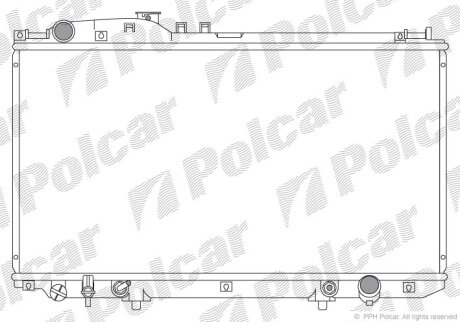 Радиатор охлаждения двигателя Polcar 802108-2