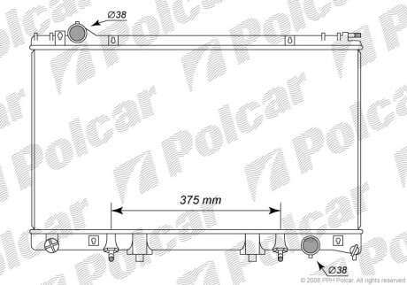 Радиатор охлаждения двигателя Polcar 804108-1