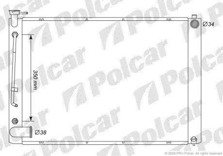 Радиатор охлаждения двигателя Polcar 8061081K