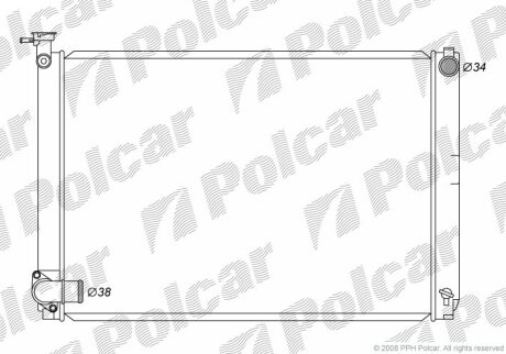 Радиатор охлаждения двигателя Polcar 8061083K