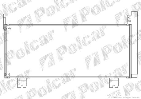 Конденсер, радиатор кондиционера Polcar 8062K81K