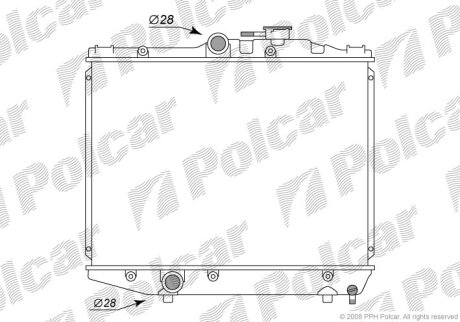 Радиатор охлаждения двигателя Polcar 8100081K