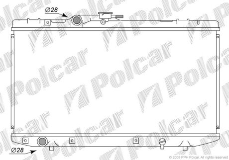 Радиатор охлаждения двигателя Polcar 810108-3