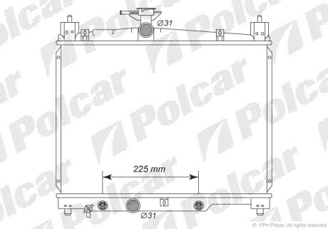 Радиатор охлаждения двигателя Polcar 810308-2