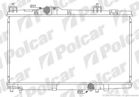 Радиатор охлаждения двигателя Polcar 8104081K