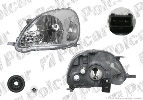 Фара основная правая Polcar 810409-V