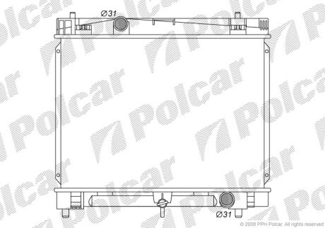 Радиатор охлаждения двигателя Polcar 8105081K