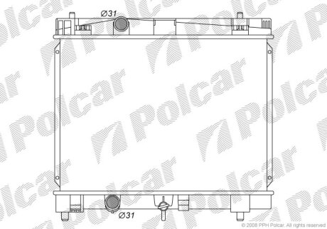 Радиатор охлаждения двигателя Polcar 8105083K