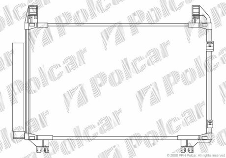 Конденсер, радиатор кондиционера Polcar 8105K81K