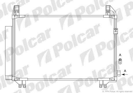 Конденсер, радиатор кондиционера Polcar 8105K83K