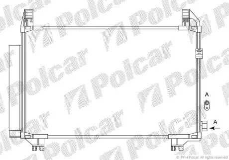 Конденсер, радиатор кондиционера Polcar 8105K83K