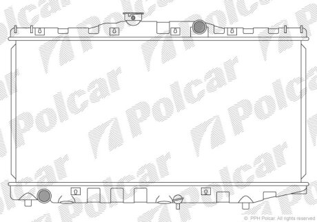 Радиатор охлаждения двигателя Polcar 810708-1
