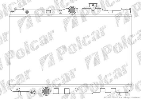 Радиатор охлаждения двигателя Polcar 810908-1
