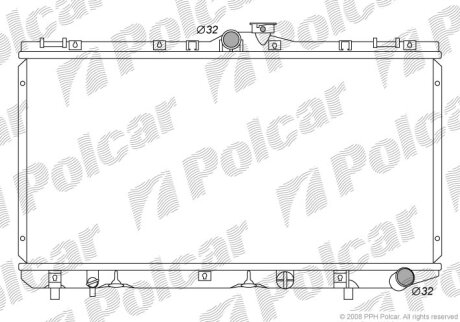 Радиатор охлаждения двигателя Polcar 811008-3