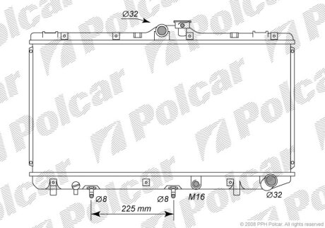 Радиатор охлаждения двигателя Polcar 811008-4