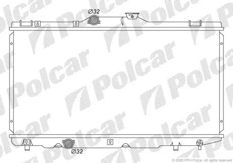 Радиатор охлаждения двигателя Polcar 811008-5
